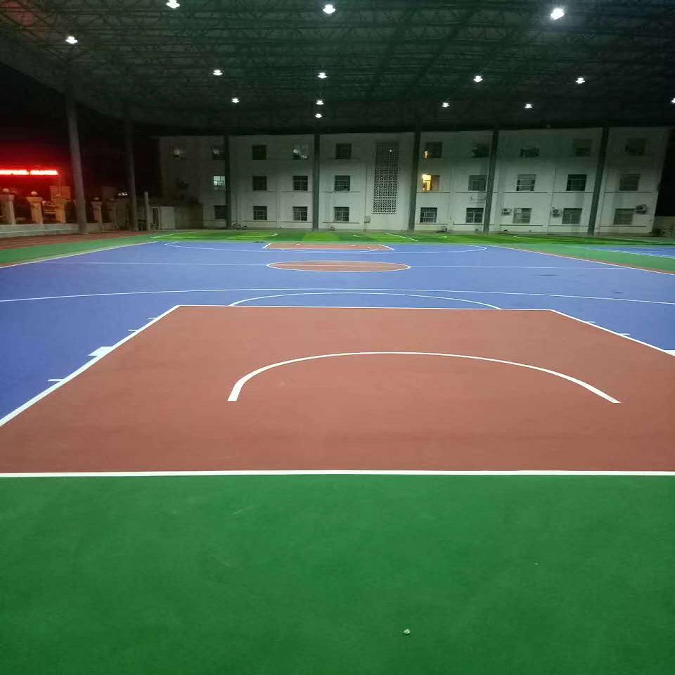 临桂县哪里有做学校塑胶篮球场的，硅Pu篮球场涂料铺设