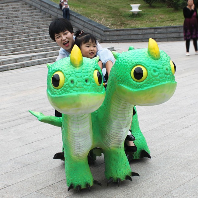 儿童电动恐龙玩具车 恐龙车摆商场游乐园广场 带音乐灯光