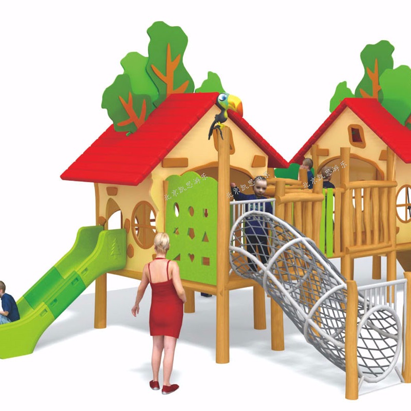 木质组合滑梯，幼儿园木质滑梯，儿童攀爬架，户外公园景区亲子餐厅，室外儿童乐园游乐设备，木质滑梯