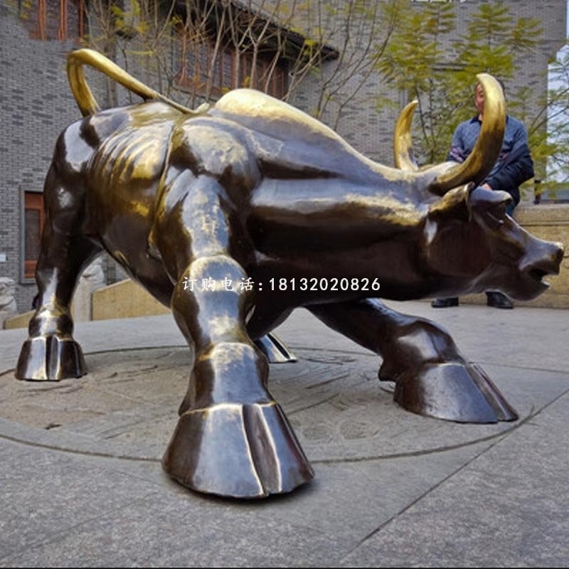 华尔街铜雕牛 公园铜牛