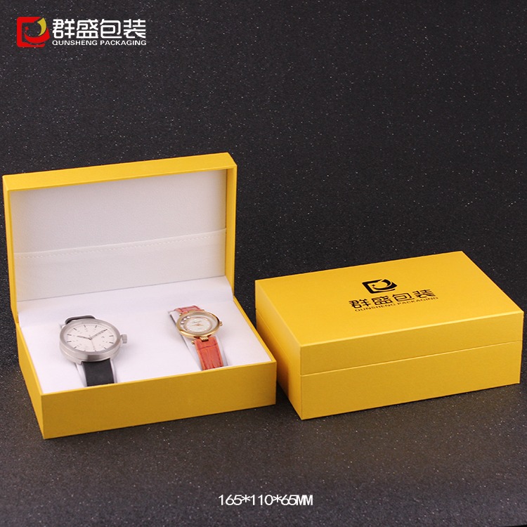 横岗包装盒厂家订做高档情侣手表盒 精制两位装手表包装盒