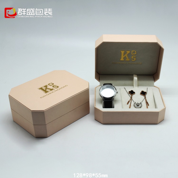 深圳龙岗包装盒厂家 订做高档八角手表首饰套装盒 手表包装盒