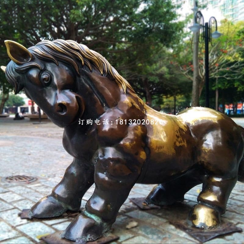 小马铜雕 公园动物铜雕