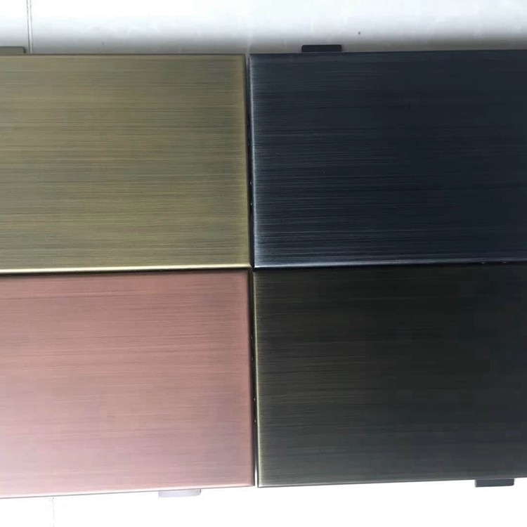 仿铜铝单板幕墙 铜拉丝氟碳漆铝板