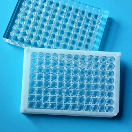 上海晶安二氧化硅石英透明玻璃96孔酶标板 耐酸碱全石英材质96孔微孔板 可拆卸式石英酶标条