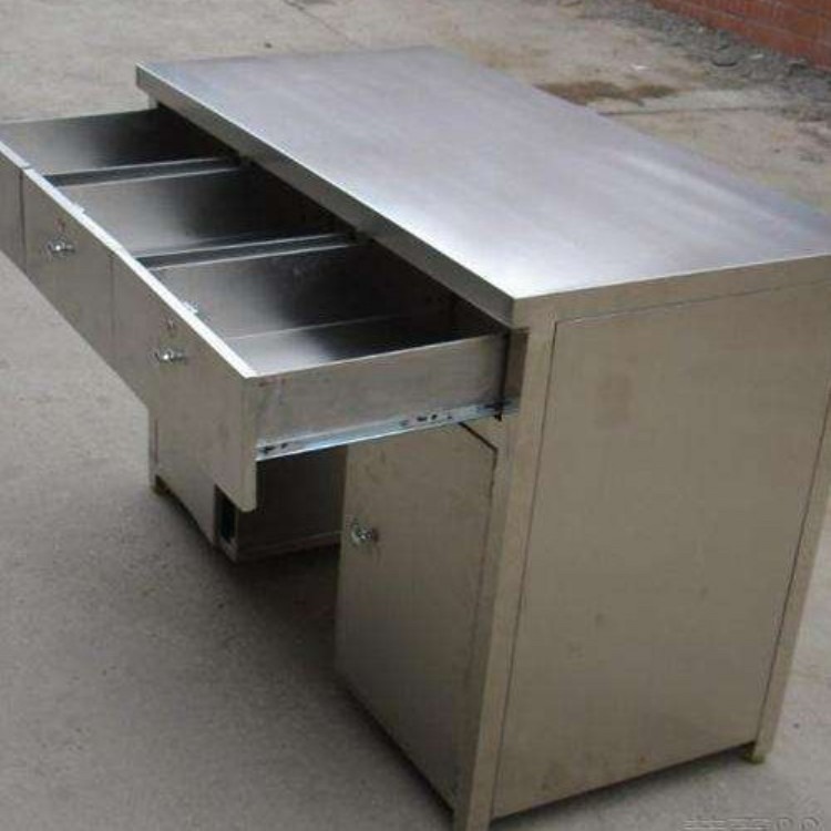 渭南不锈钢工作台批发工/不锈钢桌子带抽屉加工/供应厂家