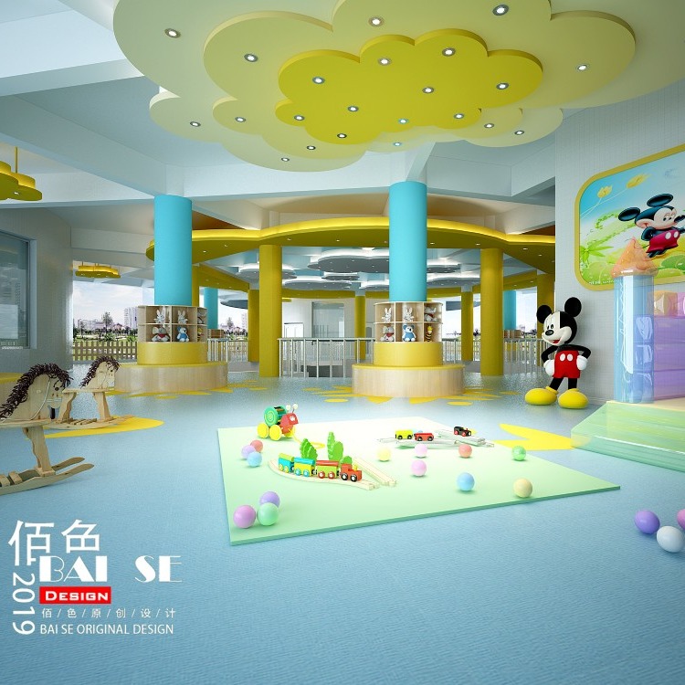 佰色幼儿园装饰艺术空间设计幼儿园装修淘气堡设计早教中心设计儿童主题乐园