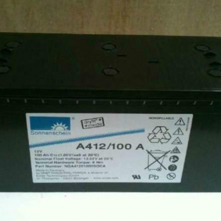德国阳光蓄电池A412/100A太阳能光伏发电蓄电池储能型进口胶体蓄电池