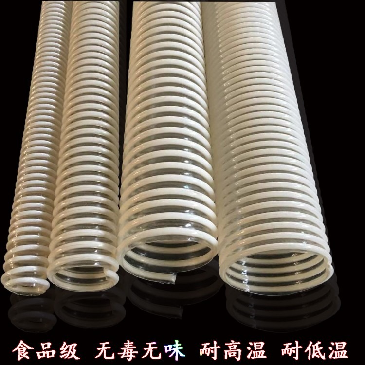 德润工业PU透明钢丝软管生产直径：25mm至406mm 规格齐全厚度：0.43MM、0.63MM、0.9MM 、1.5m