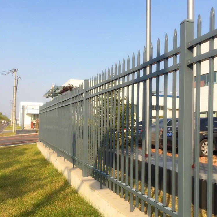 厂家热卖锌钢护栏 现货锌钢护栏 方管组装带弯锌钢护栏 围墙防护锌钢护栏