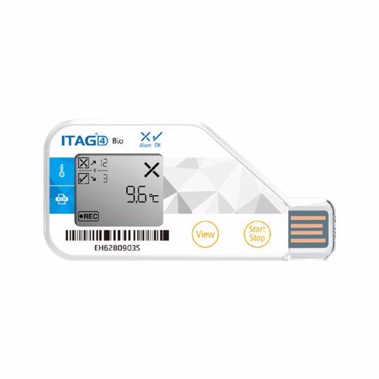 ITAG4 bio 冷链藏运输PDF一次性冷链温度记录仪记录标签卡符合航空FDA