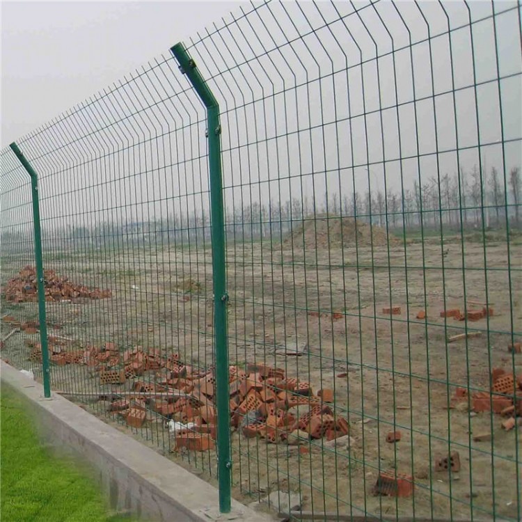 浸塑双边丝护栏网，双边丝圈地护栏网，现货双边丝护栏网厂家