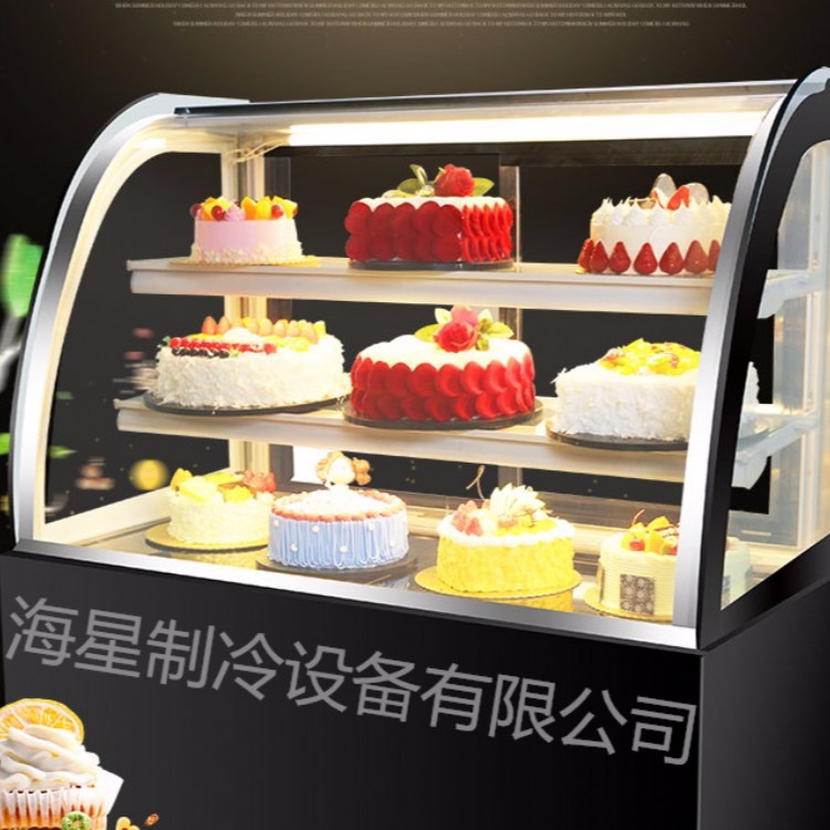 河南郑州超市直角弧形蛋糕柜定制批发