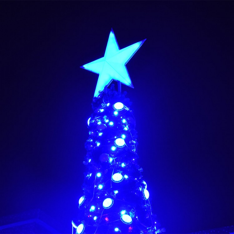 圣诞节美陈亮化制作，25米大型圣诞树，出口圣诞装饰品，音乐灯光圣诞树
