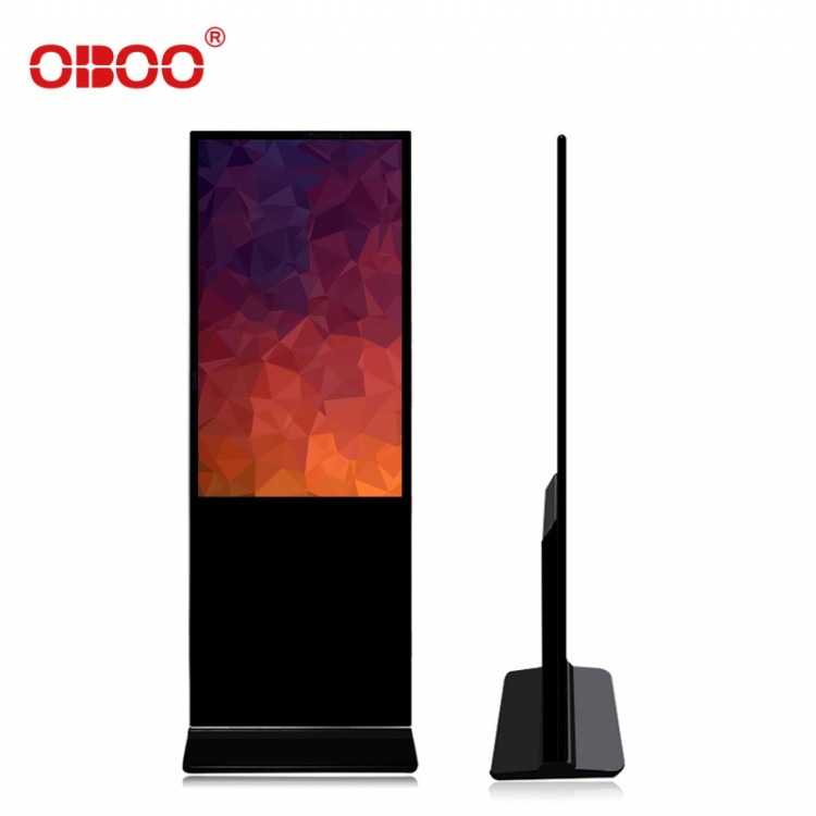 OBOO鸥柏43寸落地式超薄背光智能网络液晶立式高清广告机