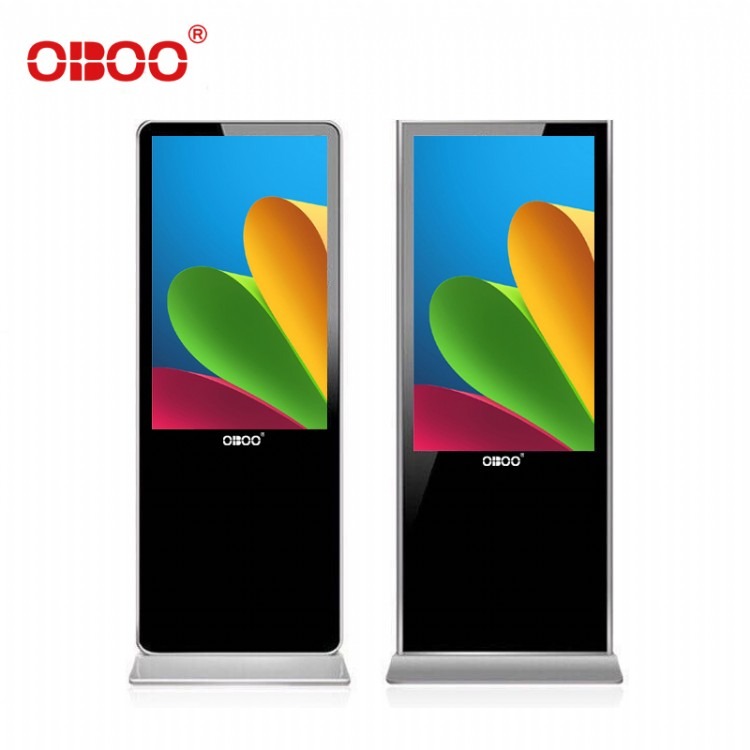 OBOO鸥柏55寸高清大屏落地式液晶刷屏机智能立体式广告机 
