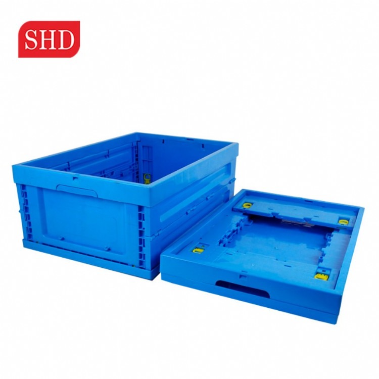 厂家直销折叠箱蓝色收纳箱EU物流箱子水果蔬菜周转箱生鲜物流箱