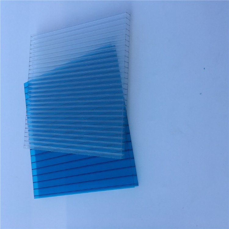 湖蓝色pc阳光板 5mm阳光板价格 厂家定制 拜耳 带UV涂层 现货库存