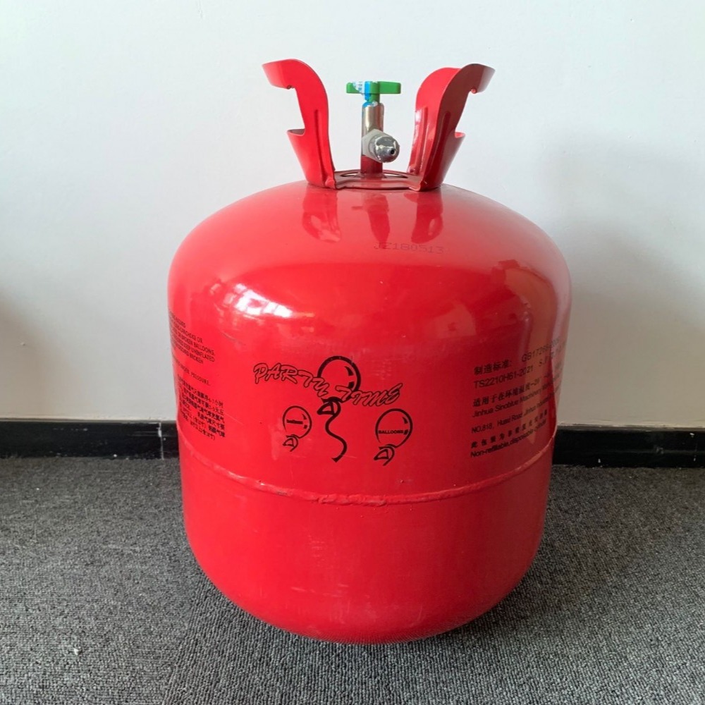 厂家直销高纯氦气22升低压氦气罐升空气球打气筒气体长期充换气配送
