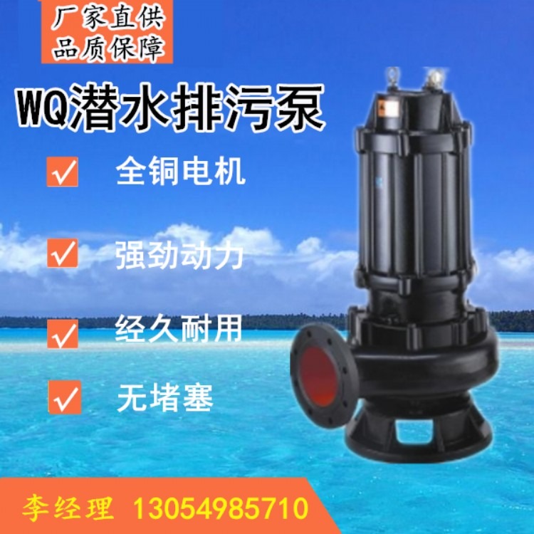 WQ潜水排污泵工程污水污物潜水电泵100WQ80-35-15搅匀排污泵批发