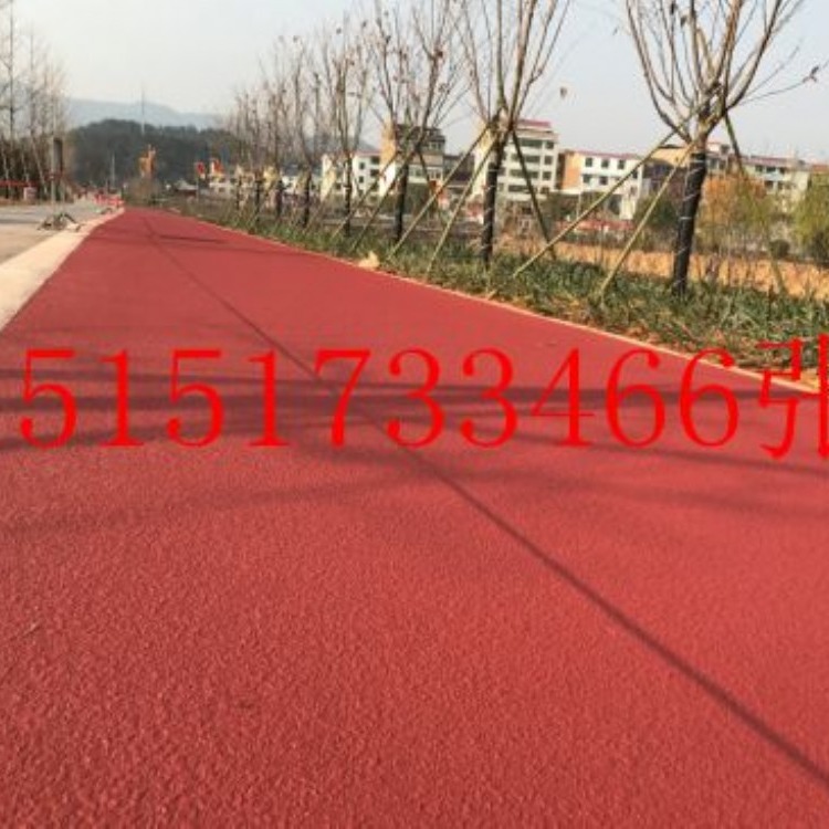 聚合物彩浆防滑路面 沥青路面上做聚合物彩色路面   彩色防滑