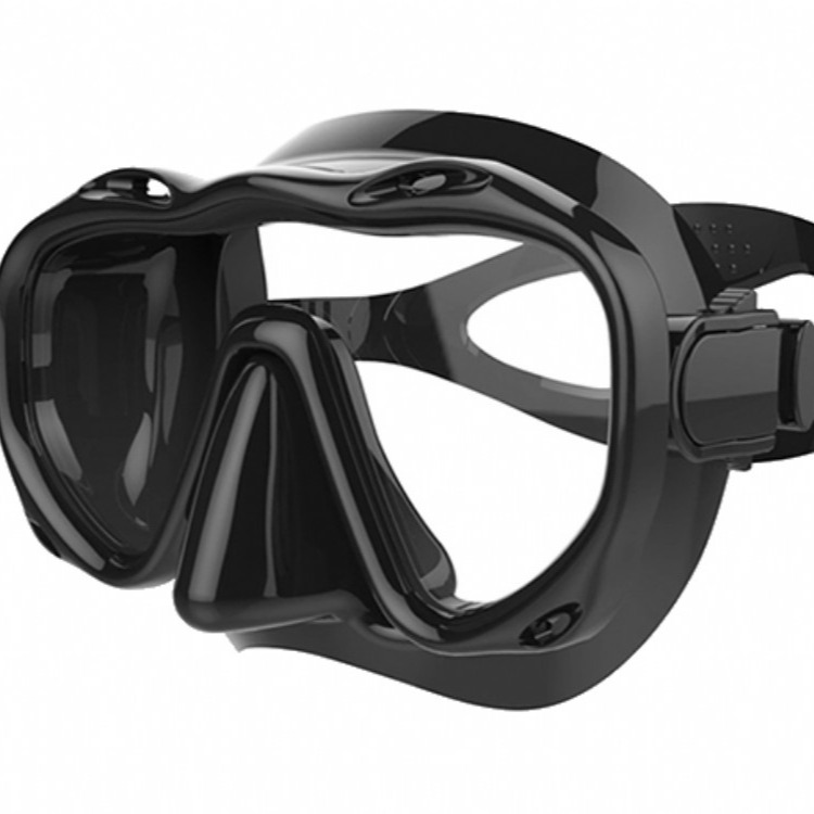 跨境定制 鲸鱼潜水镜大框护目面罩成人浮潜装备用品 硅胶潜水眼镜
