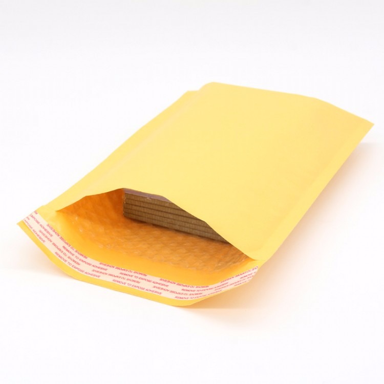 金黄色牛皮纸气泡袋防震抗压邮寄汽泡信封袋