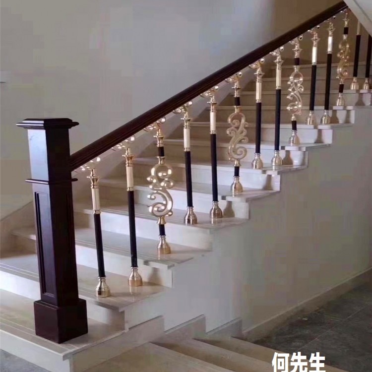 别墅镀铜楼梯栏杆扶手 带给你精致的品质生活