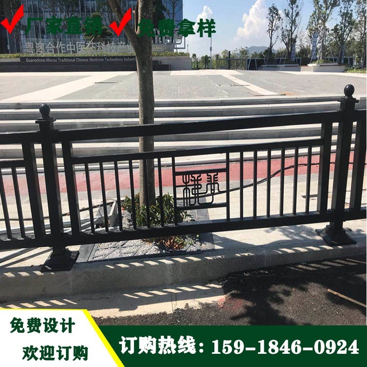 阳江防锈道路围栏 生产防撞设施栏 清远公共交通隔离栏
