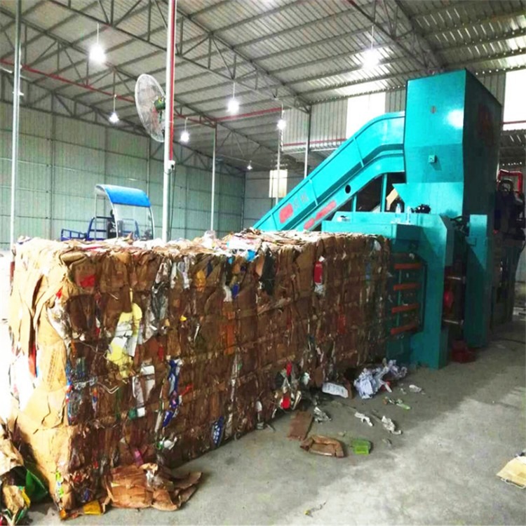 120吨易拉罐卧式打包机价格 120吨废纸卧式打包机报价 120吨矿泉水瓶打包机