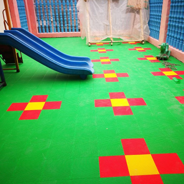 捷源达 篮球场悬浮地板 悬浮式运动地板 幼儿园室外悬浮拼装地板
