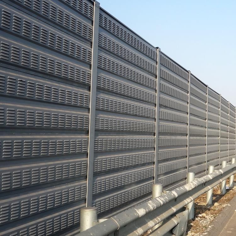 高架路插入式隔音屏障 地铁弧度隔声板 汉威城市交通混合型隔音墙