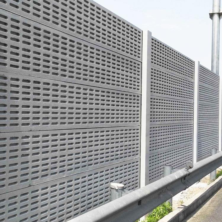 轨道交通微孔隔音屏障 高架桥梁尖劈式公路降噪板 汉威城市道路景观隔音壁