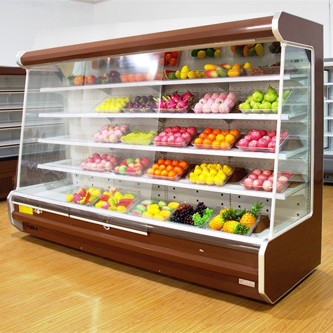 河南郑州风幕柜厂家定做 水果保鲜酸奶低温展示柜价格