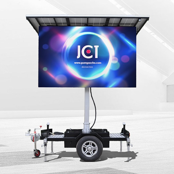 太阳能移动LED广告车宣传拖车，户外全彩屏，LED广告车厂家
