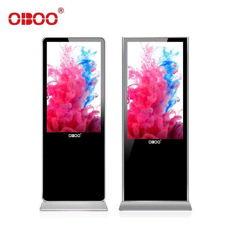 OBOO厂家直销47寸立体式led液晶商场网络广告屏智能落地式广告机