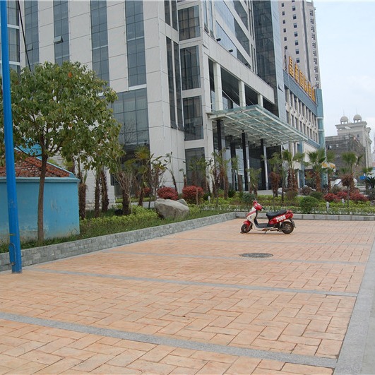 防尘，耐冲击桓石压模地坪 城市道路绿化 街道改造混凝土路面