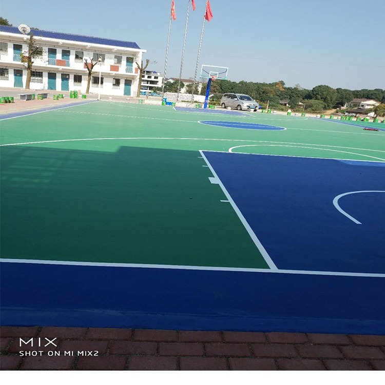 湖南长沙丙烯酸球场材料|标准篮球场施工|每平方造价