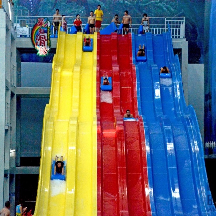广州浪腾水上乐园设备厂家规划设计生产水上滑梯彩虹竞赛滑梯