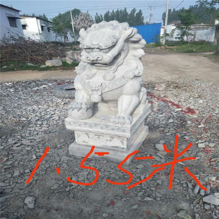 厂家直销青石狮子狮子雕刻寺庙单位门口摆件
