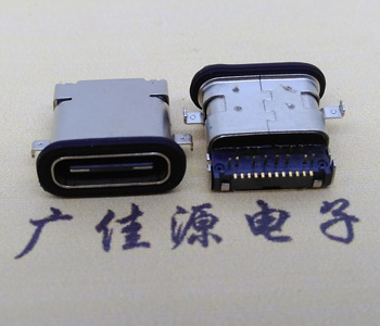 USBType C3.1接口沉板防水母座前插后贴24p端子