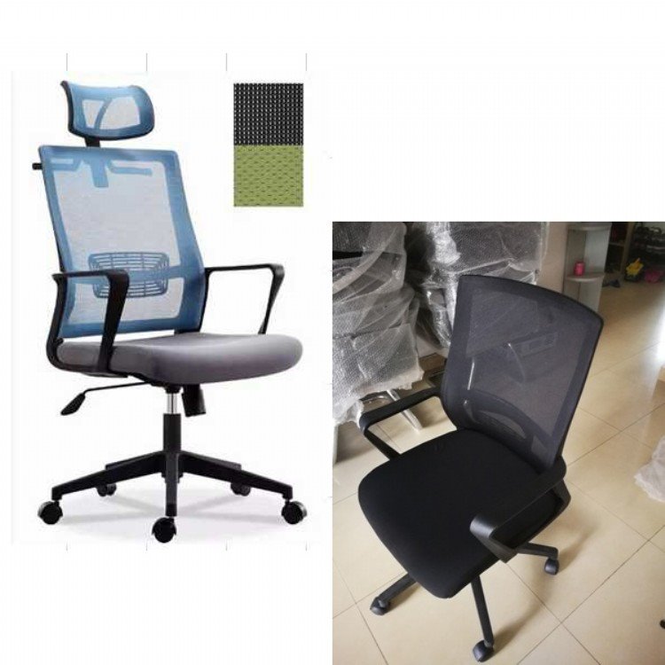 现代简约电脑办公椅转椅可躺升降电脑椅家用书房办公室职员椅网布