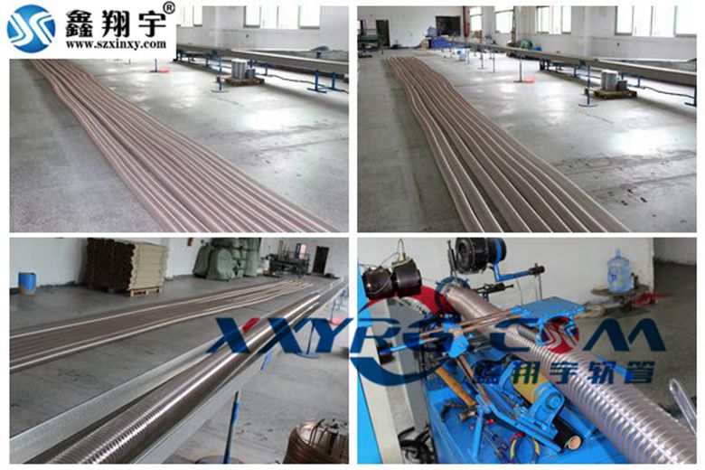XY-0301 聚氨脂pu透明钢丝伸缩软管 木工 钻孔机 印刷机 工业吸尘器软管 壁厚0.6mm