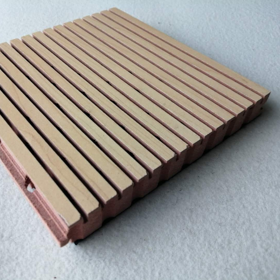 木质吸音板厂家 防火阻燃槽孔木质吸音板