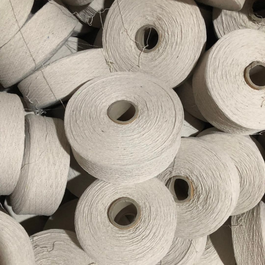 苍南厂家生产气流纺再生本白棉纱，再生本白4支本白5支，包芯  织布  帆布  棉纺纱批发