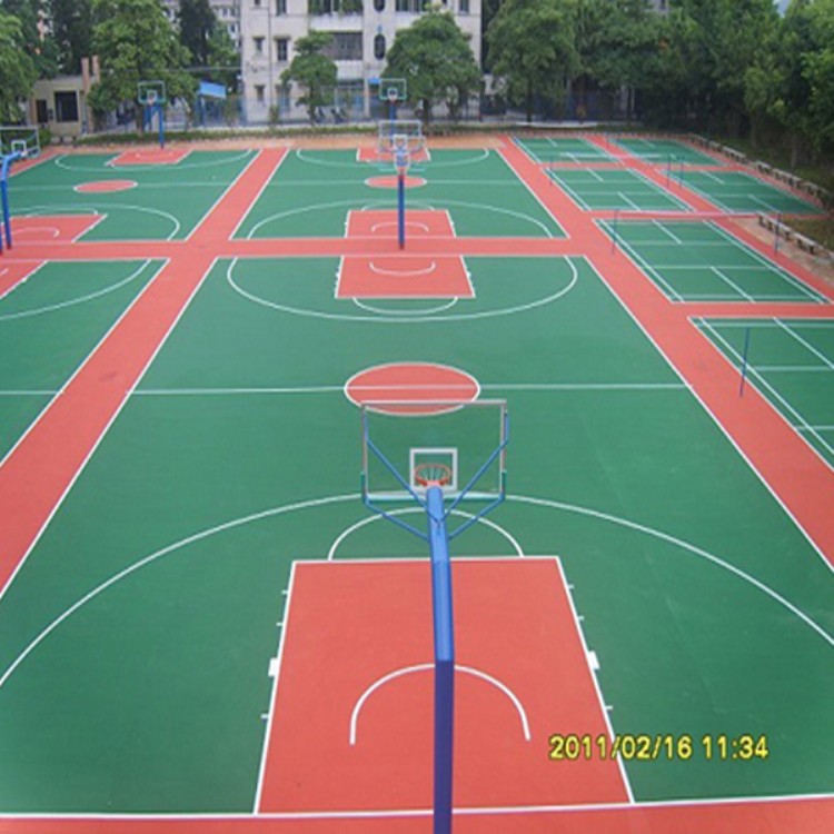 篮球场安装 塑胶体育场地 篮球场地设计