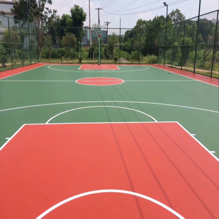 建一个室外篮球场 塑胶体育运动地坪 室内网球场施工