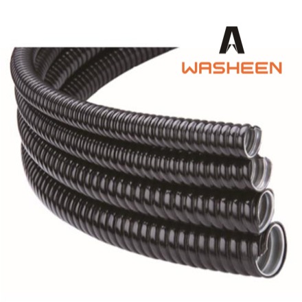 华浔电气 304不锈钢包塑金属软管 包塑管 平包管 WAS-JSH