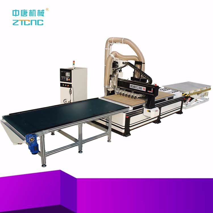 济南中唐机械设备有限公司全自动双轴加排钻数控开料机 板式家具开料机 办公家具开料机