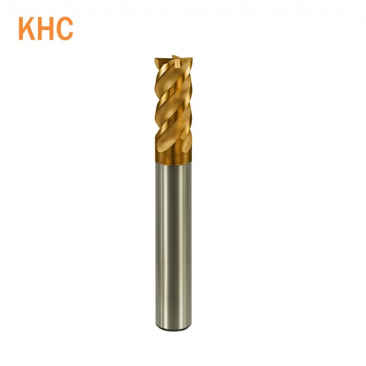 德国KHC钨钢铣刀进口高精度高硬度4刃钨钢平底铣刀HRC65硬质合金铣刀规格齐全立铣刀